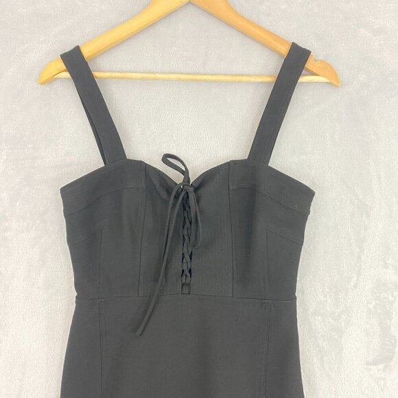 Diane von Furstenberg Sweetheart Scottland Mini Dress Women's 4 Black Sleeveless - Picture 5 of 16